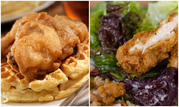 Chicken & Waffles Salad