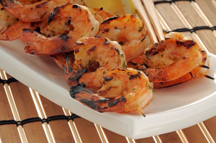 Rum-Glazed Shrimp Skewers
