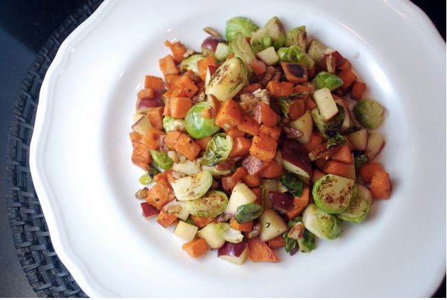 Sprout, Sweet Potato & Apple Saute