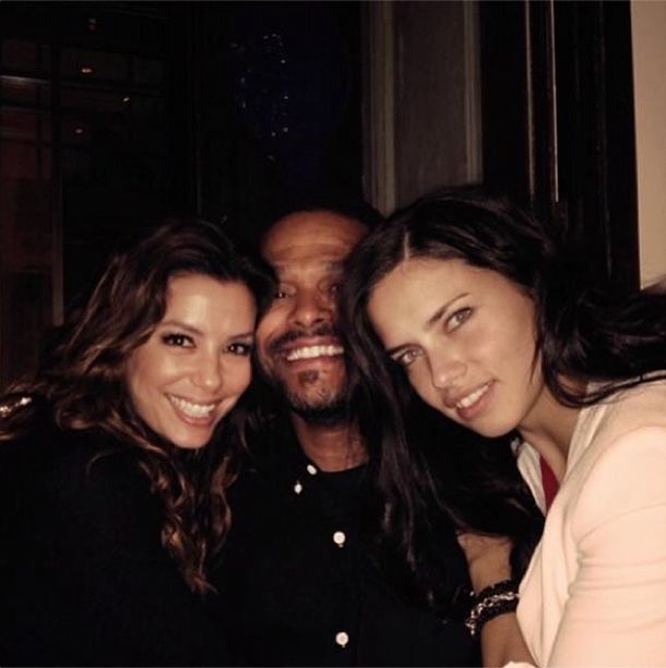 Maxwell With Adriana Lima & Eva Longoria