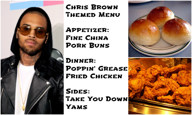 chris brown menu