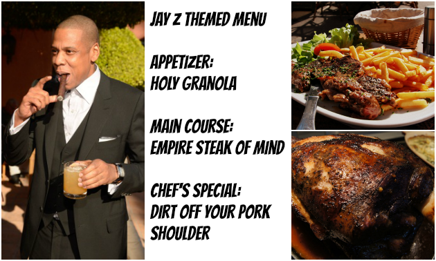 jay z menu