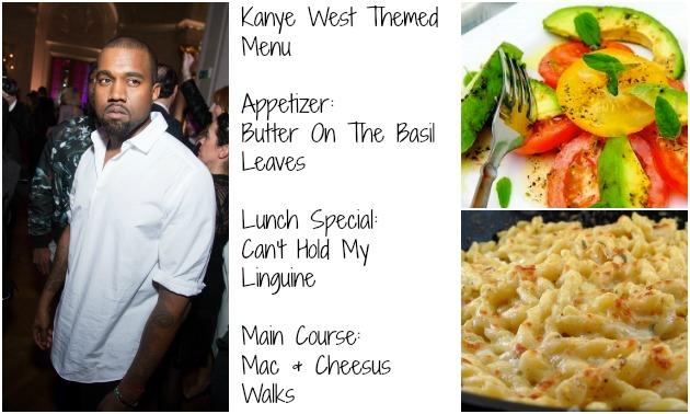 kanye menu