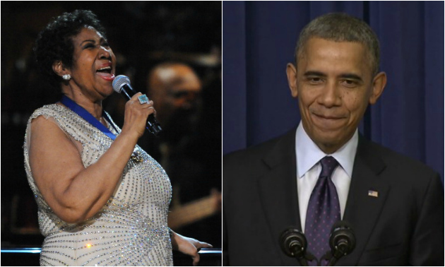 Aretha franklin Obama