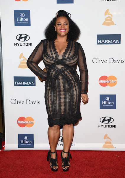 Jill Scott arrives at Clive Davis and The Recording Academy’s 2013 Pre-GRAMMY Gala