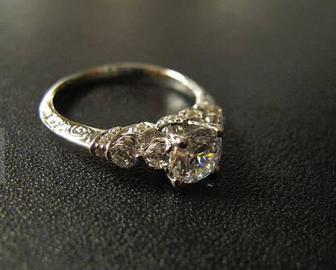 Vintage Designer Inspired Engagement Ring