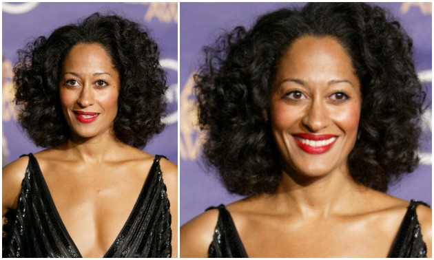 tracee ellis ross red lipstick
