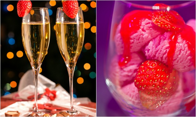 Strawberries & Champagne Ice Cream