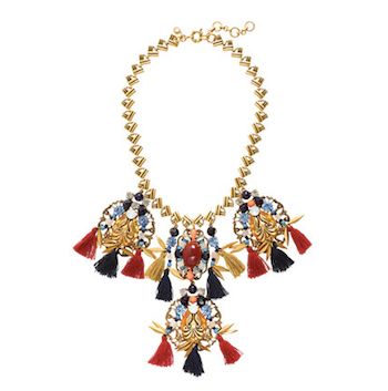 Tassel Trim Statement Necklace