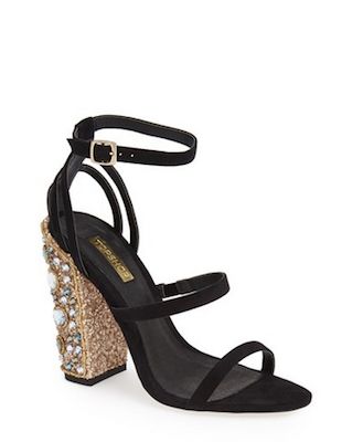 Jeweled Heel Sandals