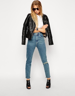 High Waist Slim Jeans