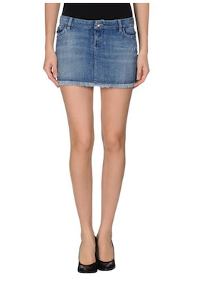 Frayed Denim Mini Skirt