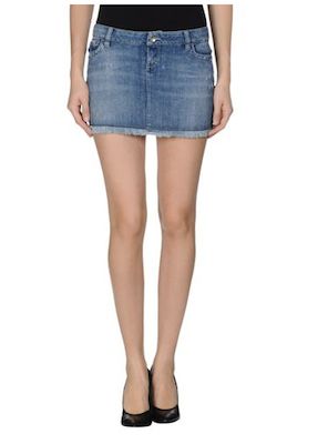 Frayed Denim Mini Skirt