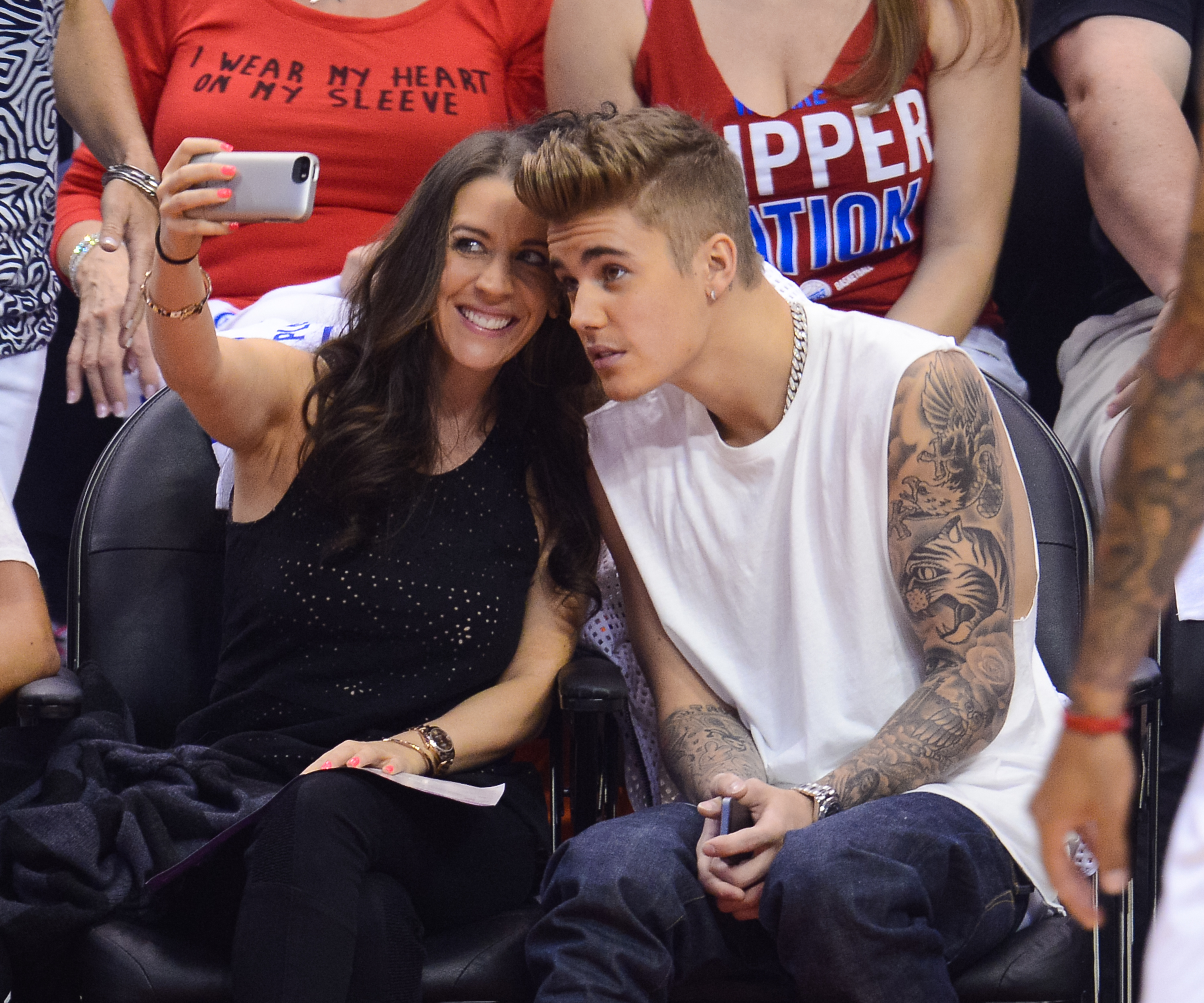 Celebrities At The Los Angeles Clippers Game