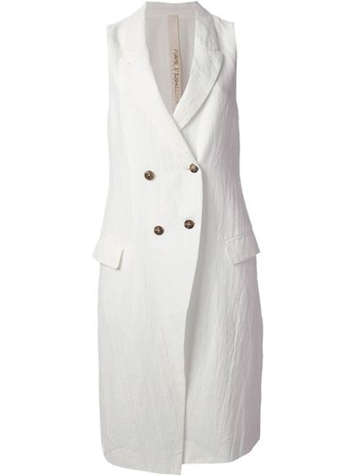 White Sleeveless Coat
