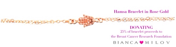Rose Hamsa Bracelet, $75