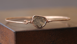 Alexis Russell 14kt Rose Gold Chocolate Diamond Slice Bracelet