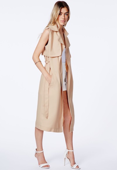 Sleeveless Trench Coat