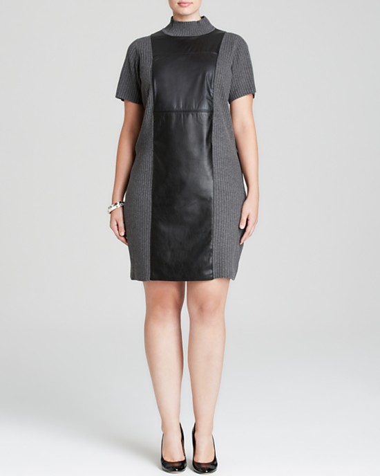 Calvin Klein Plus Ribbed Sweater Dress