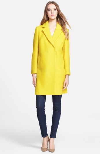 Yellow Wool Blend Coat