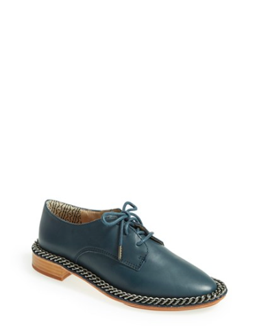 Green Leather Oxfords