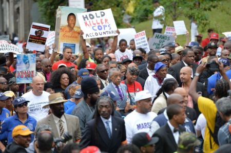 Reverend Al Sharpton Marches