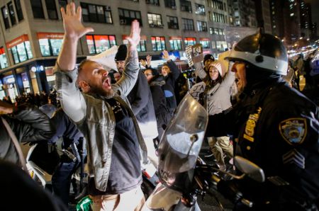 Police Standoff With Protestors