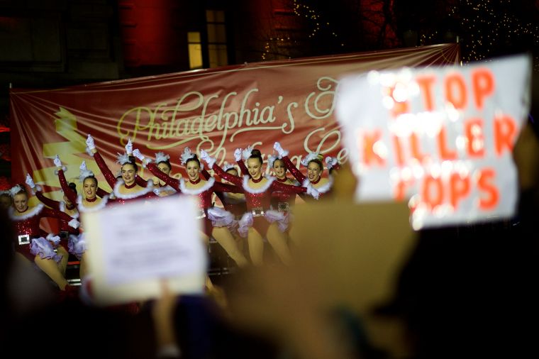 Philadelphia’s Christmas Tree Lighting Ceremony Attending By Eric Garner Supporters