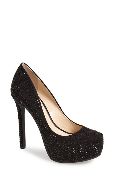 Sequin Platform Pumps