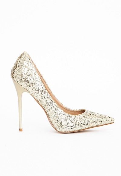 Glitter Pointy Pumps