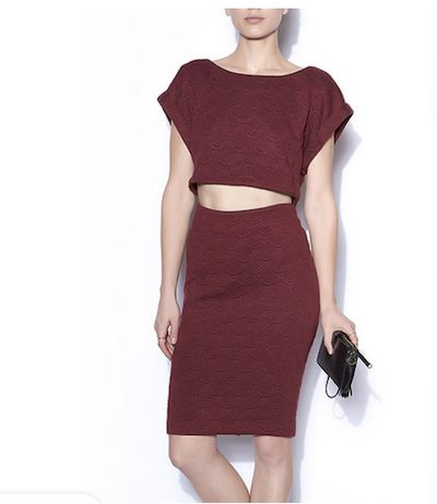 Bordeaux Top and Skirt