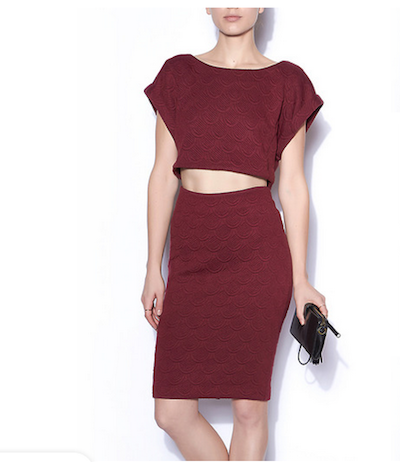 Bordeaux Top and Skirt