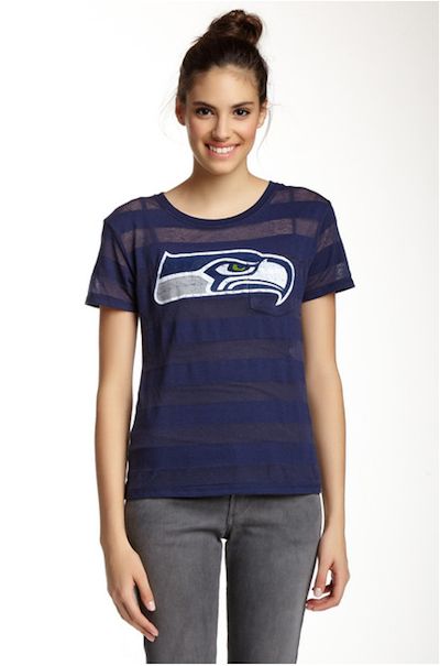 Seahawks Striped Tee