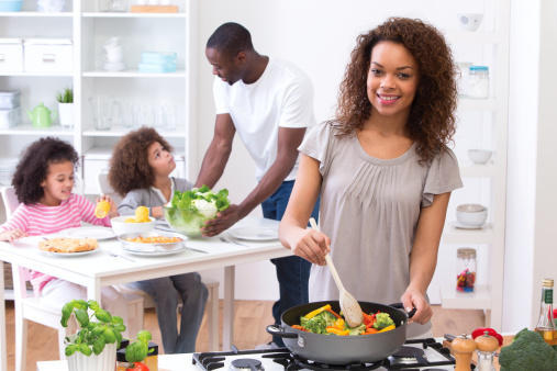 cooking family meal