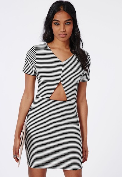 Striped Cutout Dress