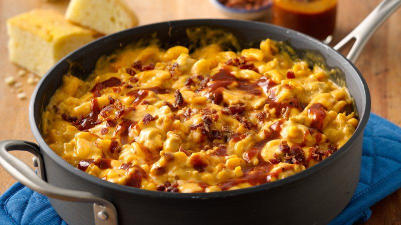 One Pot BBQ Cheeseburger Pasta