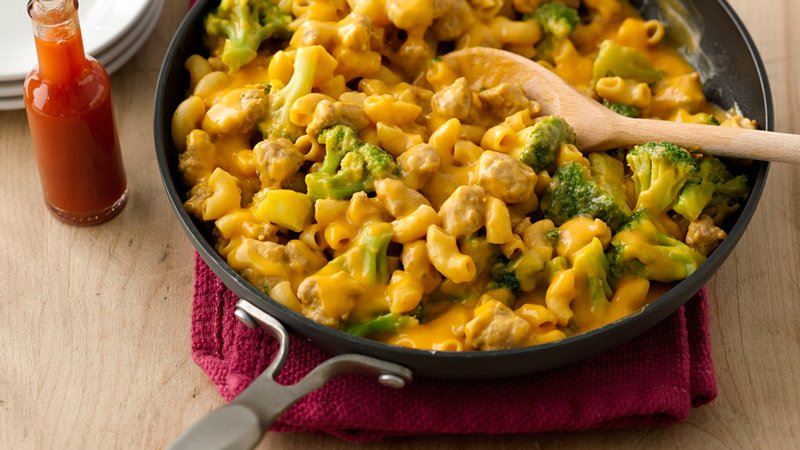 Turkey and Broccoli Cheeseburger macaroni