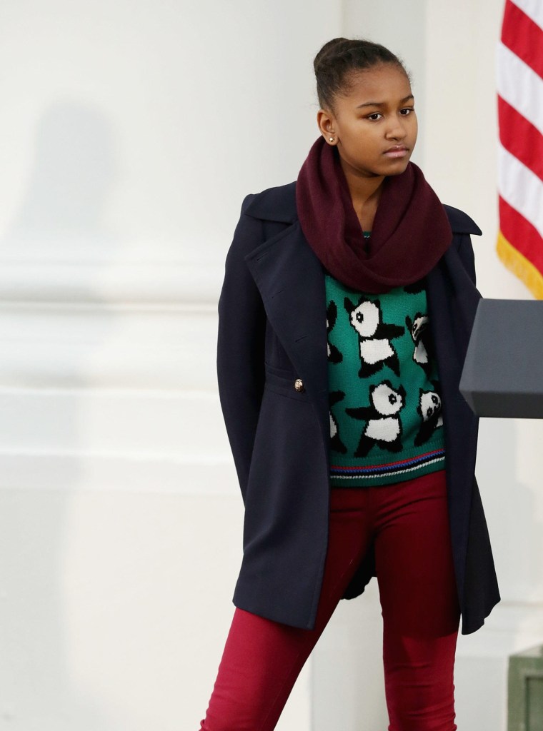 SASHA OBAMA AT A PRESIDENTIAL EVENT, 2015