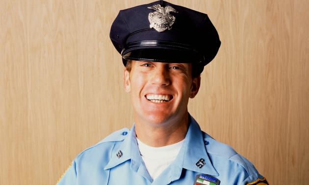 White Cop Smiling