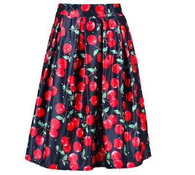 Cherry Print Skirt