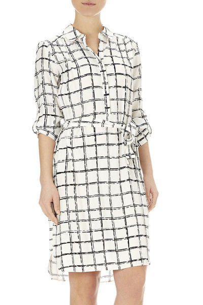 Check Print Shirtdress