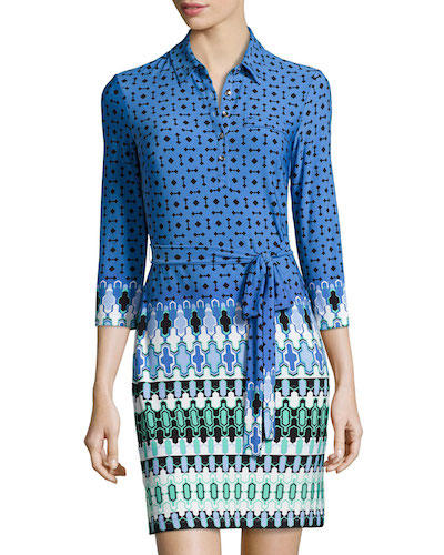 Geometric Print Shirtdress