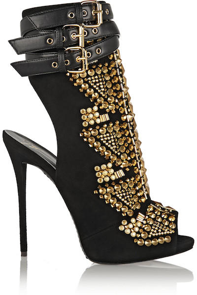 Studded Open Toe Booties