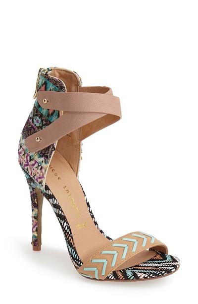 Mixed Print Sandals