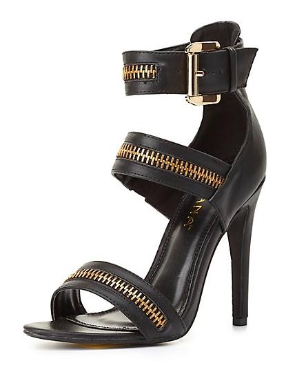 Zipper Strappy Sandals