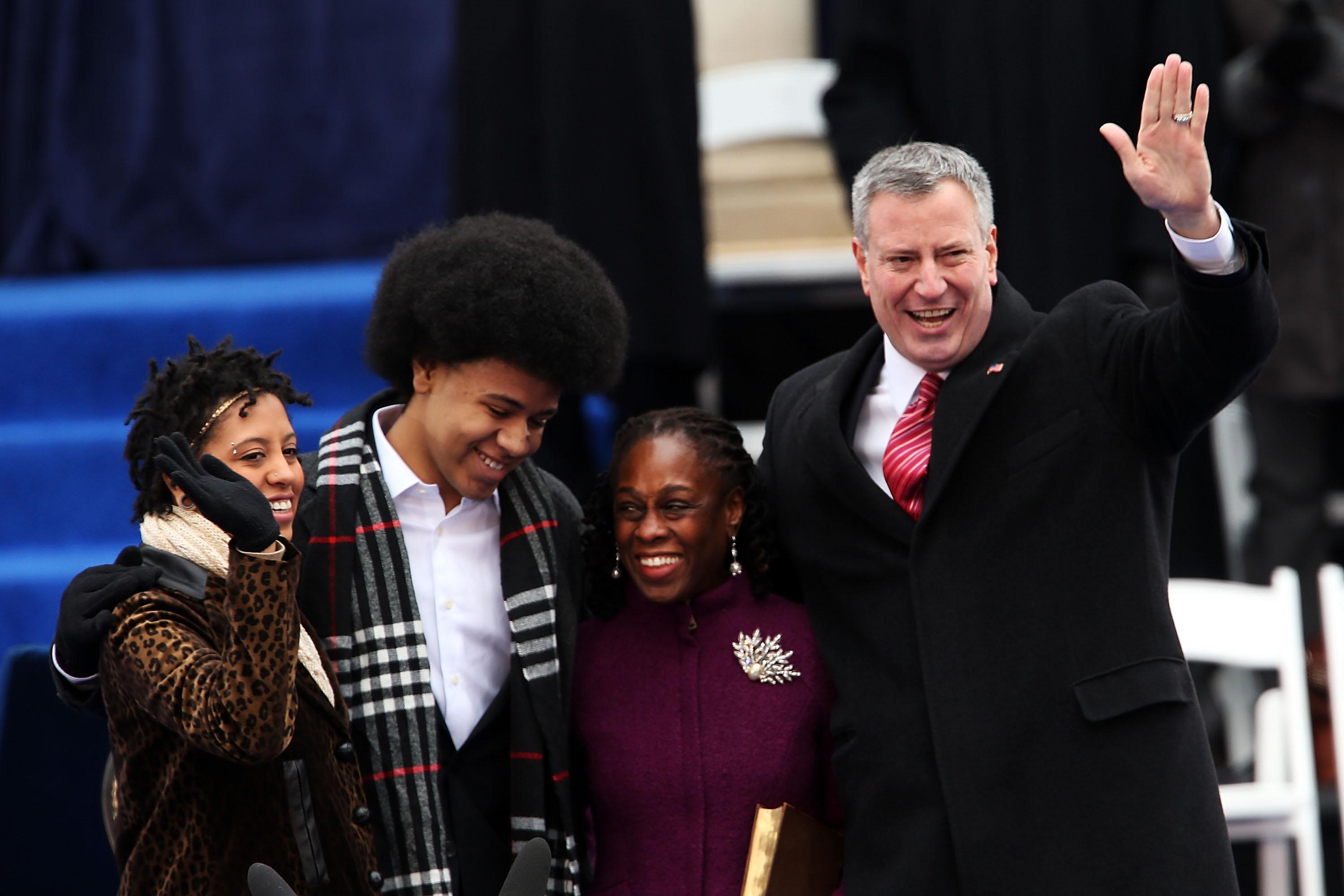 Bill De Blasio Sworn In As New York City Mayor