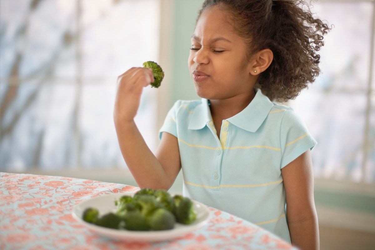 Black girl eating