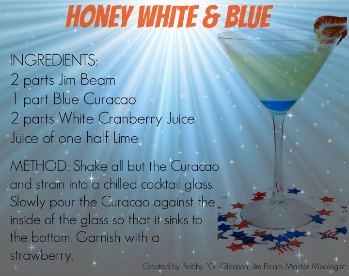 Honey, White & Blue