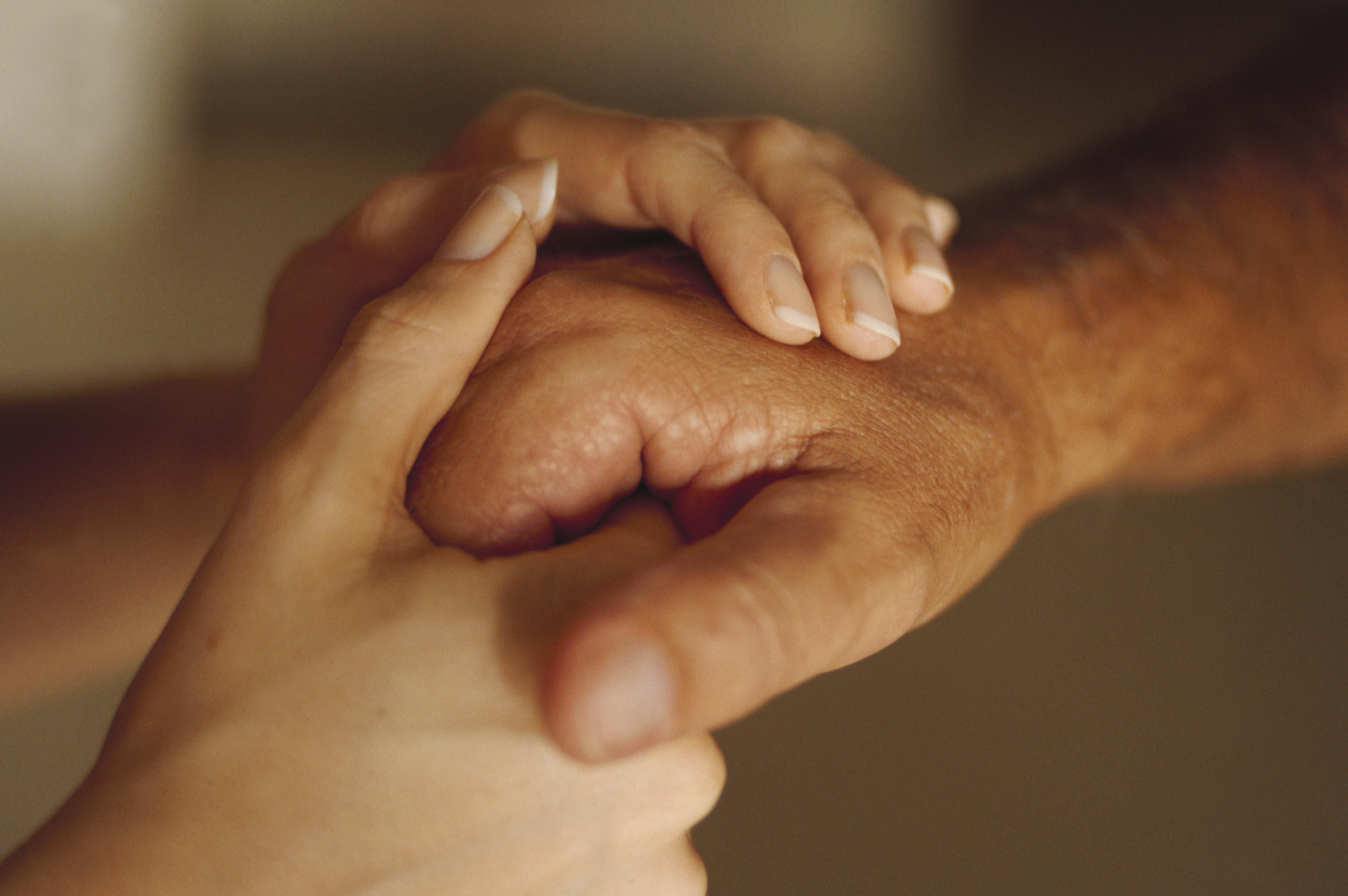 Woman Comforting Man