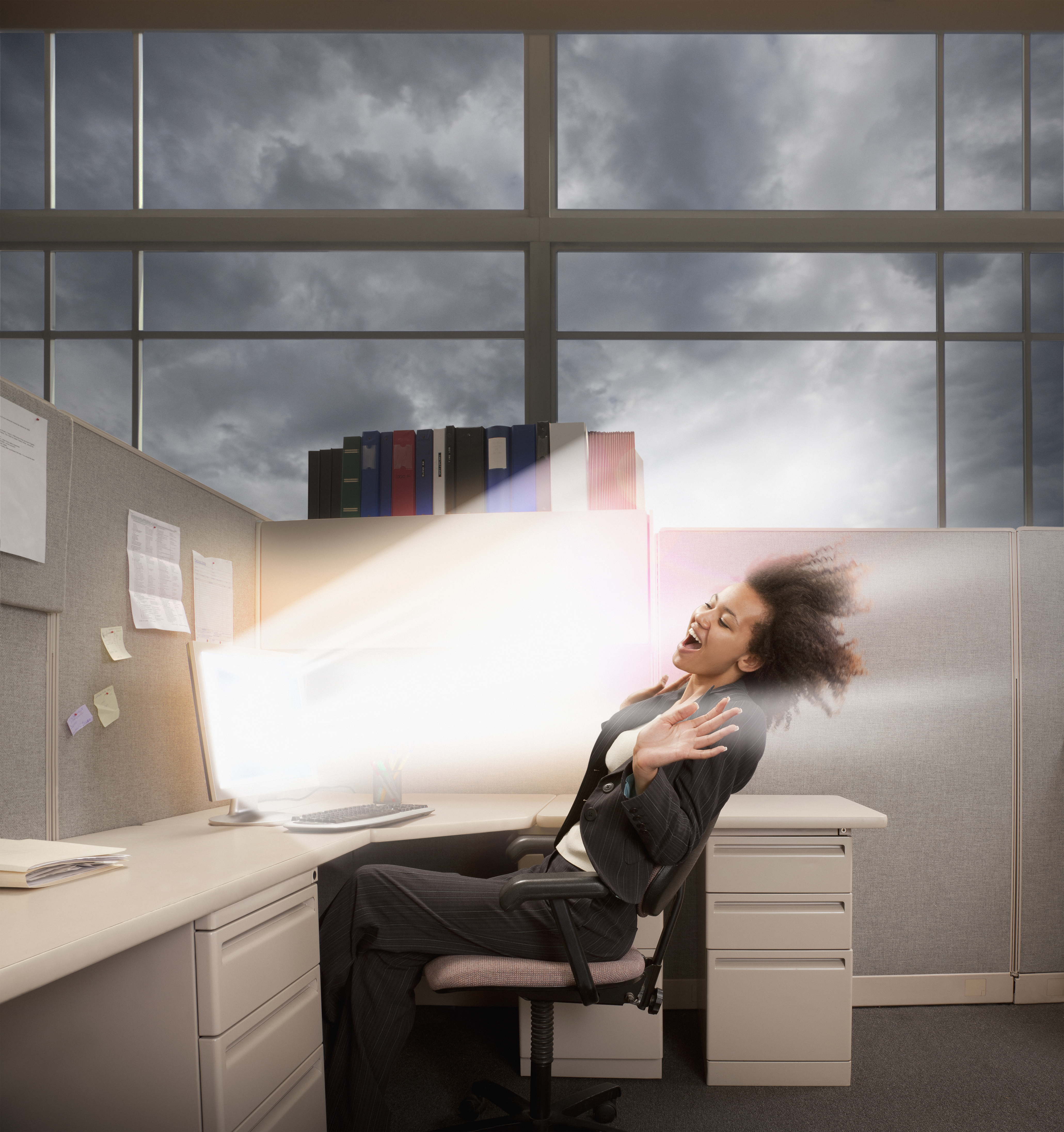 Woman At Computer